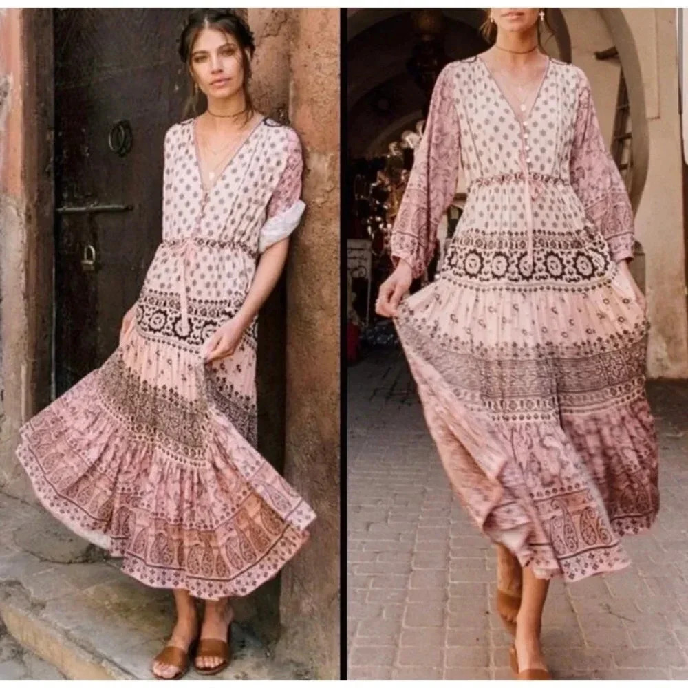 SPELL Dress Women’s Small Lionheart Gown Maxi Boho